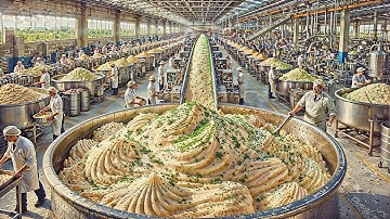 🥔✨ How Factories Make Creamy Mashed Potatoes 🍽️Mashed Potatoes Factory Process