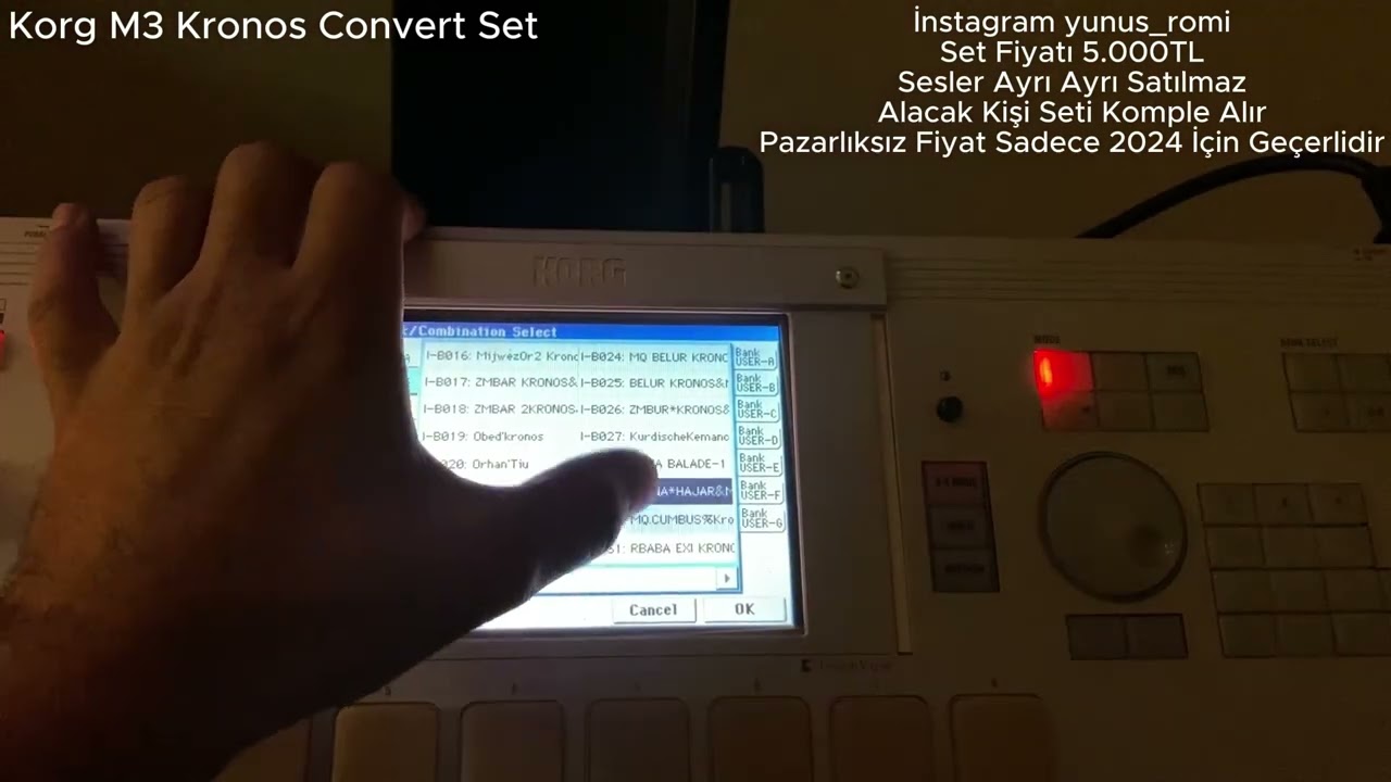KRONOS CONVERT KORG M3 / DOĞU KURDİSH SET KRONOS KULLANMAK İSTEYENE ÖZEL SET 5.000 TL SATILIK SET