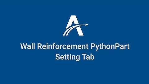 16. Setting Tab |  Wall Reinforcement PythonParts in ALLPLAN