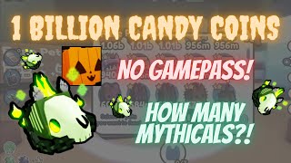 HOW MANY MYTHICALS CAN I HATCH WITH 1 BILLION CANDY COINS? | Pet Simulator X - 2x Candy Halloween