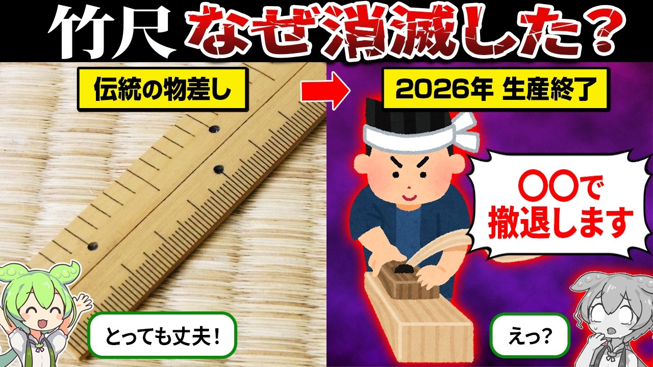 竹尺が消滅した本当の理由【ずんだもん＆ゆっくり解説】