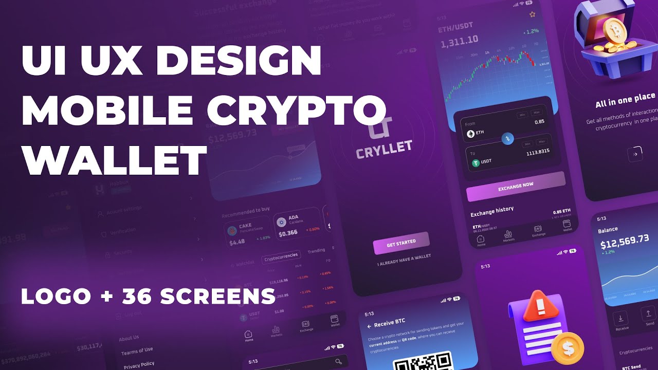Amazing Design for Your Portfolio | Crypto Wallet App Design | UI UX Design  | Figma  Tutorial
