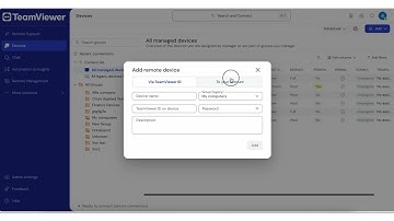 How to add a device for secure unattended access in TeamViewer