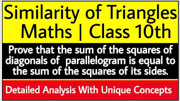 Prove that the sum of squares of diagonals of  parallelogram is equal to sum of squares of its sides