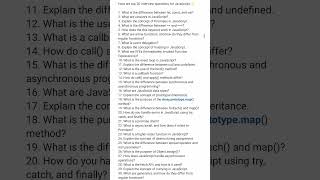 Top 30 JavaScript interview Questions 2024 ~ #js #javascriptframework #frontend