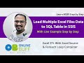 How to Load Multiple Excel Files Data to SQL Data Table using SSIS Components [Live Example]