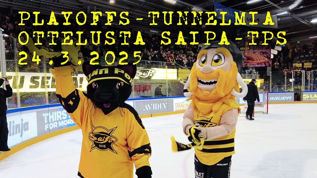 Playoffs-tunnelmia ratkaisuottelusta SaiPa-TPS 24.3.2025