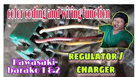 KAWASAKI BARAKO 1 and 2 REGULATOR COLOR CODING AND WIRING FUNCTION