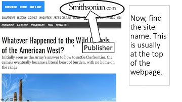 Citing a website with an author using APA format (higher quality video)