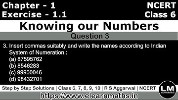 Knowing Our Numbers | Class 6 Exercise 1.1 Question 3 | NCERT | Learn Maths