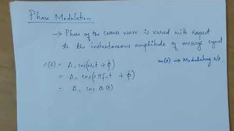 EC 208 Analog Communication Engineering Module 5 Phase modulation