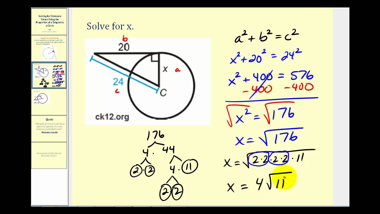 Equation Of A Circle Example Problems