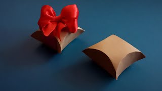 Коробочка – подушка своими руками • Как сделать подарочку коробку из крафтовой бумаги