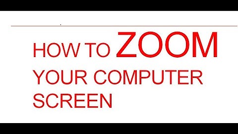 Laptop and Desktop Screen Zoom Windows (Zoom In/Zoom Out)