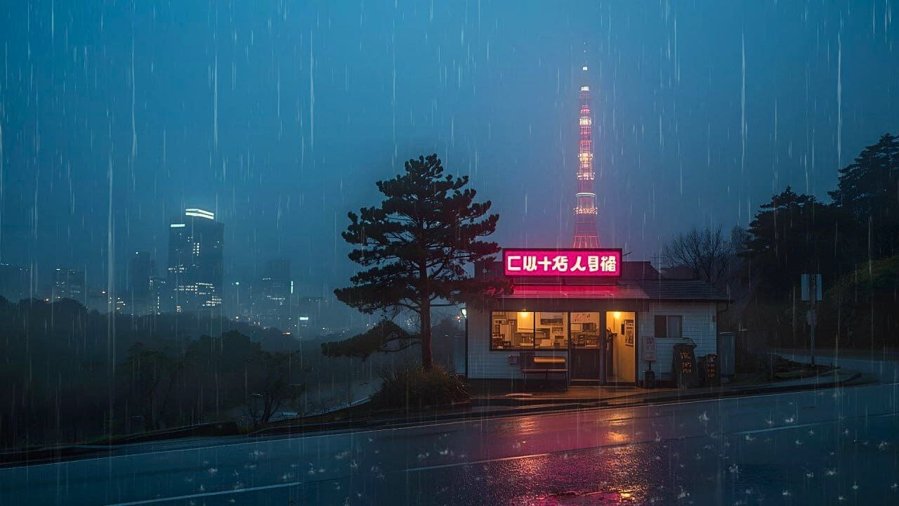 90s Nostalgia in a Rainy Tokyo Café 🌧️ Study / Relax Lofi