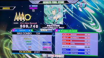 [DDR A3] Hatsune Miku no shoushitsu (CSP-15) 999,740 PFC