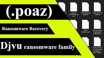 || SOLVED || Poaz (.poaz) Djvu ransomware virus - removal and decryption