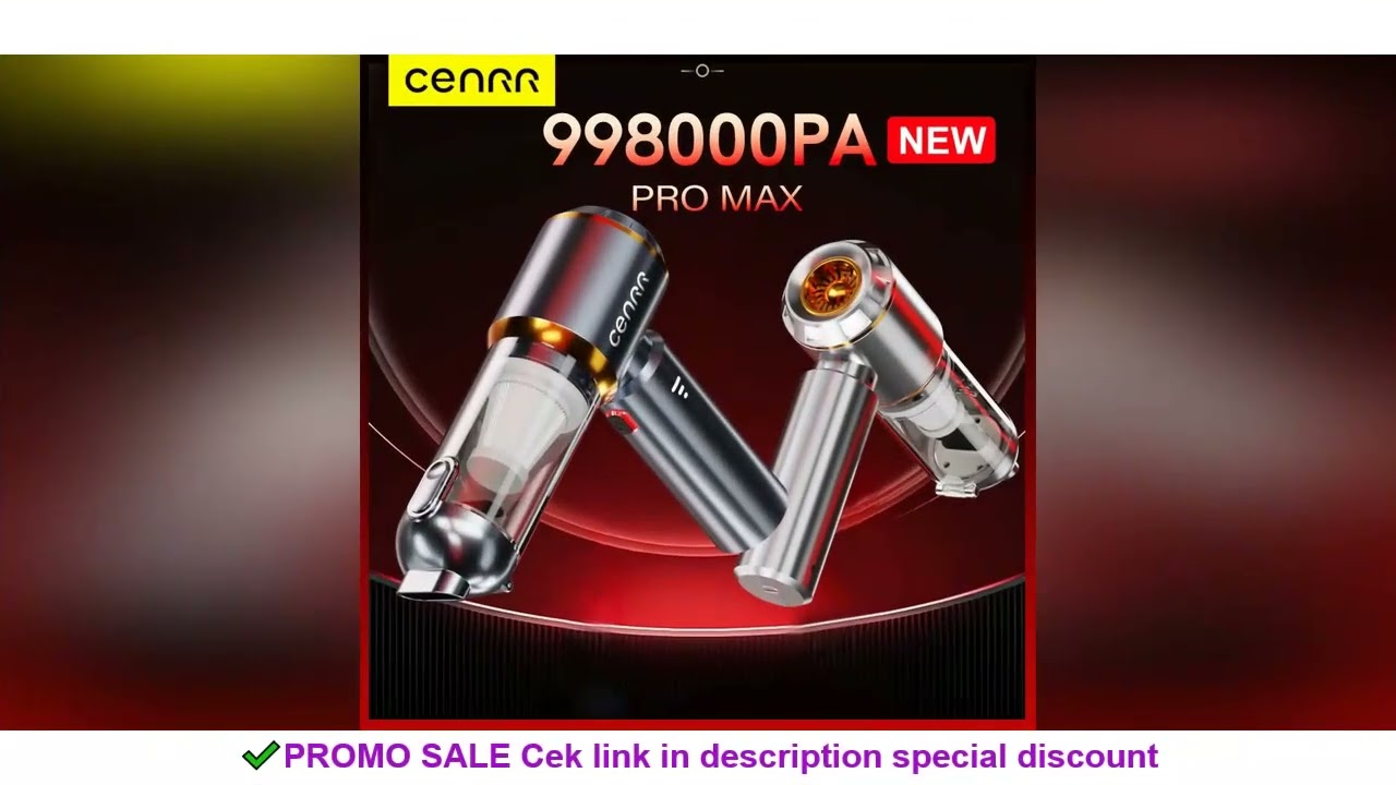 CENRR 998000PA Car Vacuum Cleaner Strong Suction Cordless Wireless Cleaner Handheld Portable Vacuum