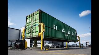 Loading Shipping Container With ROC Hydraulic Jacks