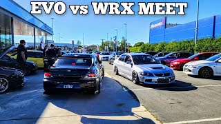 Mitsubishi Evo vs Subaru Wrx Meet