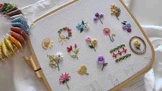 [무료도안/Free Pattern] 1편 - 30가지 기초 프랑스자수 Part1- 30 Basic embroidery