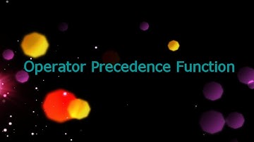 Operator Precedence Function