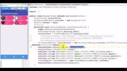 Android RecyclerView ve CardView Kullanımı - 2