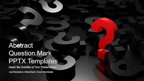 Abstract Question Mark PowerPoint Template | Free PPTX Templates | wowTemplates