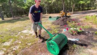24 and 60 Compost and Peatmoss Spreader in Action