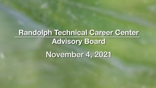 Randolph Technical Career Center School Board - November 4, 2021 [RTCC]