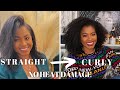 STRAIGHT to CURLY ROUTINE || Products + Tips I use to avoid Heat Damage || LivinFearless