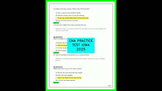 CNA PRACTICE TEST IOWA 2025 video