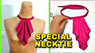 DIY NECKTIE - HOW TO MAKE A CRAVAT ? SEWING SPECIAL GIRL'S NECKTIES