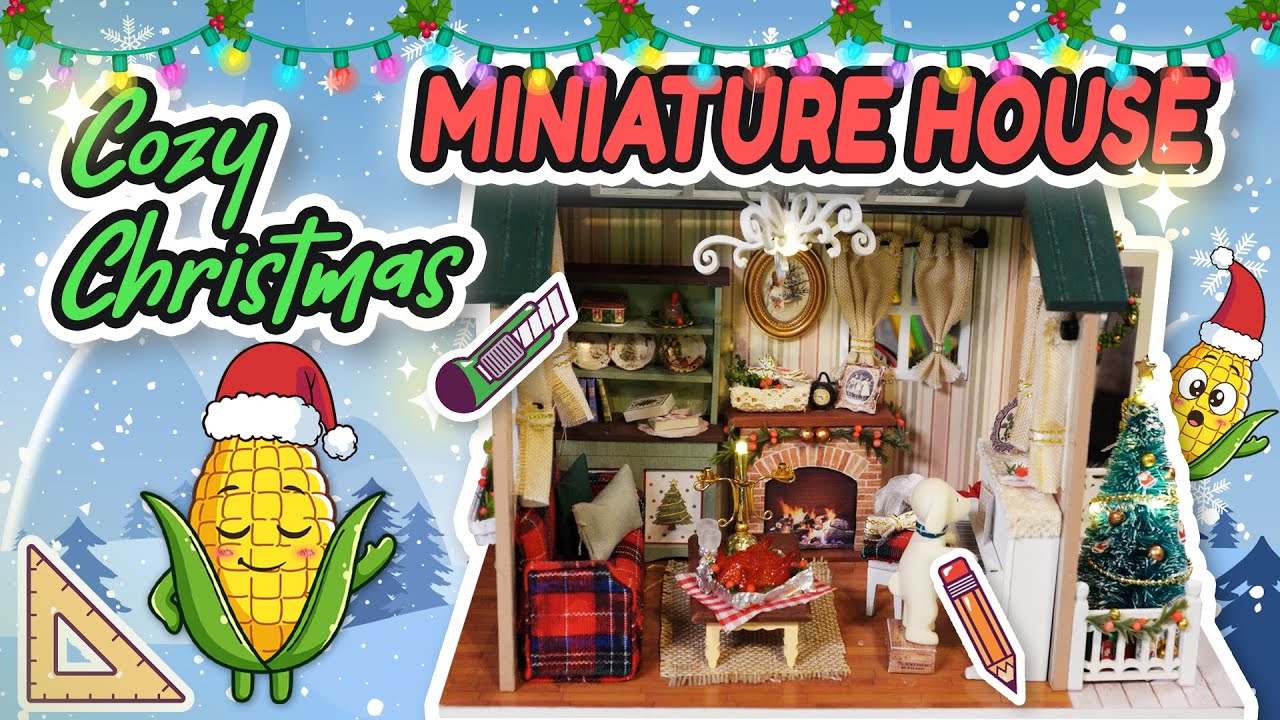Cozy Christmas Miniature House 🎄✨ Full Build