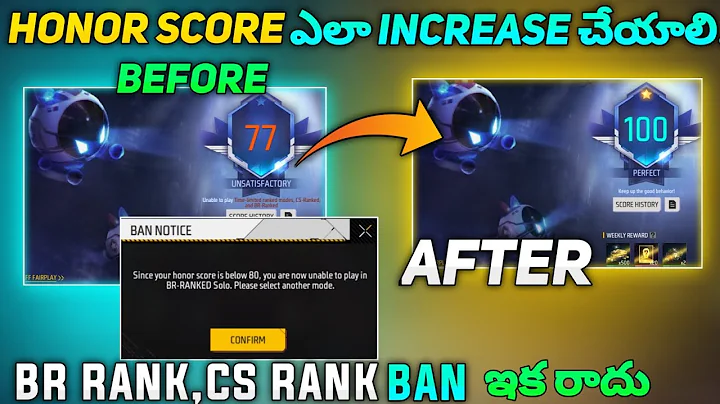 honor score down problem solution Telugu| CS rank or br rank ban problem solution Telugu