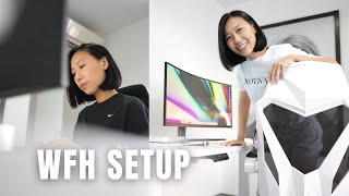 Work From Home Setup ON A BUDGET MOTORISED TABLE + Ergonomic KIDS Table and Chair from LOCTEK @madsncakes