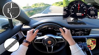 TOP SPEED IN GERMANY | PORSCHE Panamera 2020 NO LIMIT DRIVE GERMAN HIGHWAY / AUTOBAHN | POV 4K 60fps