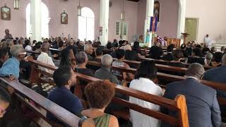 Pan - Maestro Len Boogie Sharpe at Farewell Service for Raymond Tim Kee.