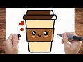 How To Draw A Cute Coffee/easy drawing 