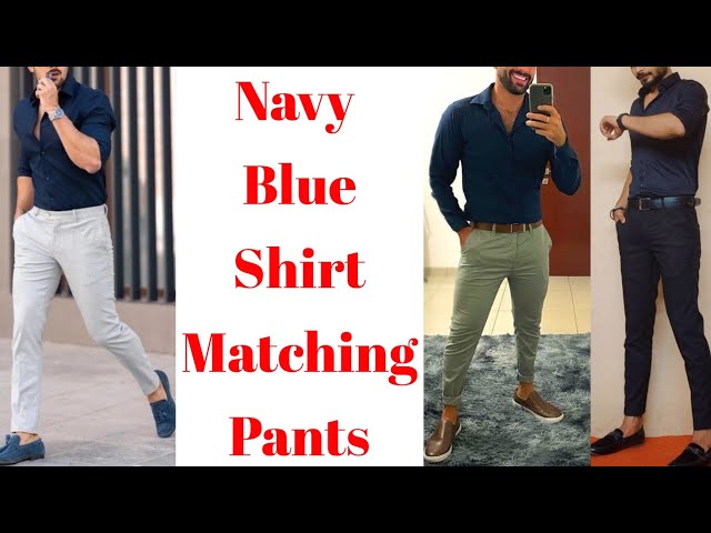 What color shirt to wear with navy blue shorts