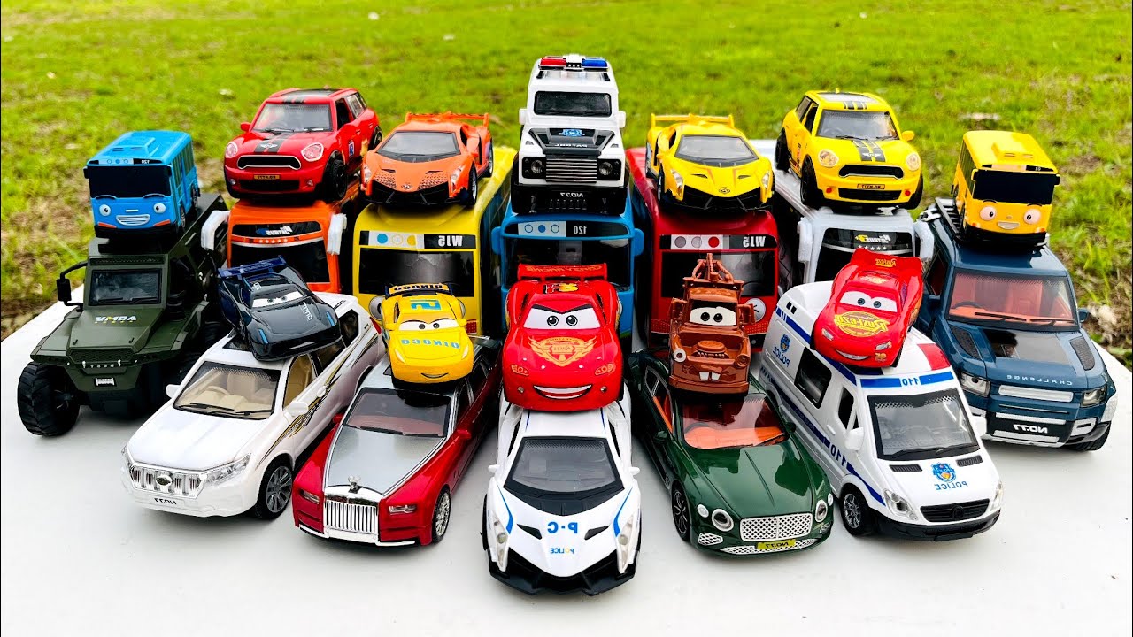 Disney Pixar Cars Unboxing Review Lightning McQueen, Tow Mater, Doc Hudson, Sally Carrera, Tayo #516