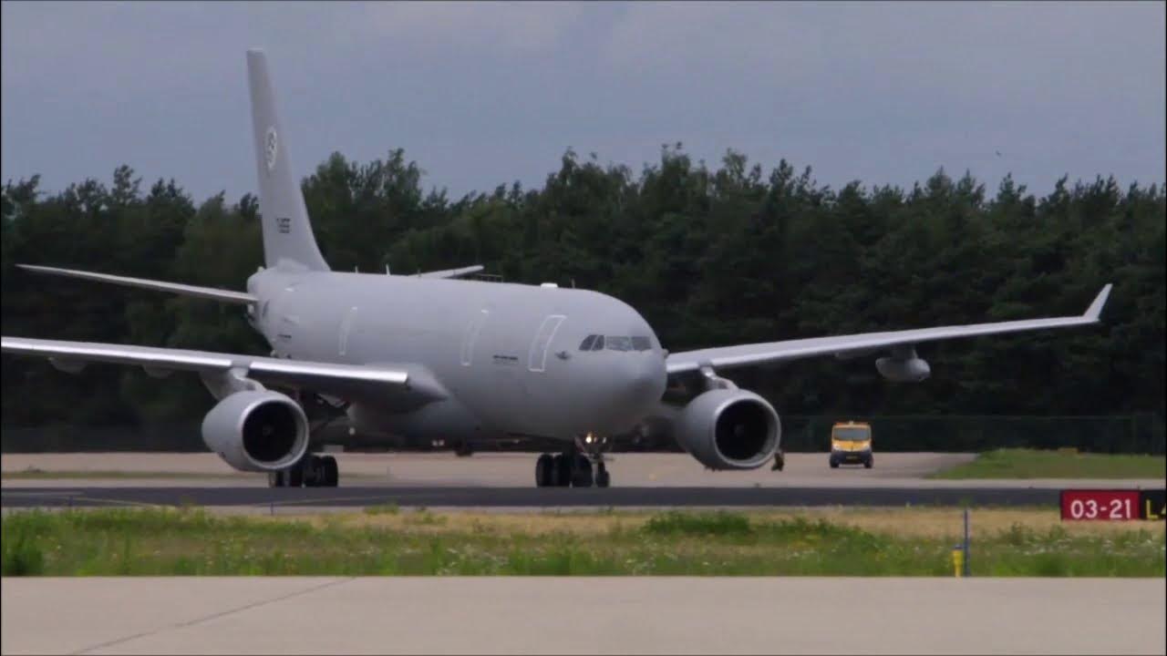 Arrival of the first Dutch Airbus A330 MRTT at Eindhoven Air Base - YouTube