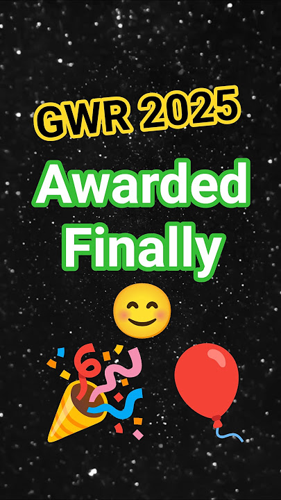 Guinness World Record 😊 #shorts #ytshorts #GWR2025 #award