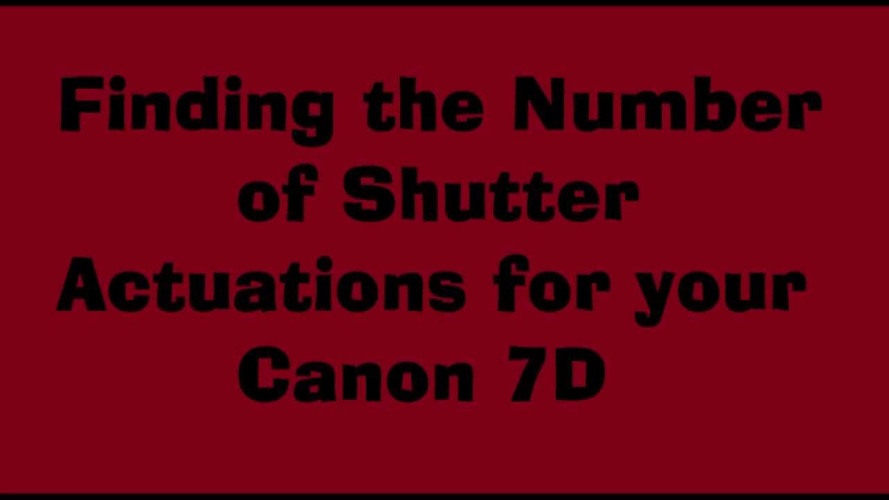 canon 7d shutter count online