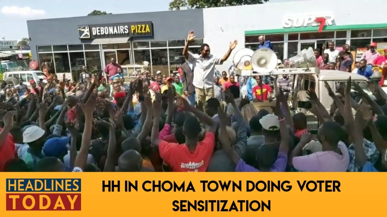 HH in Choma town Doing voter registration Sensitization in Southern