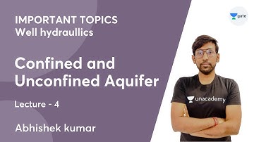 L 4 | Confined and Unconfined Aquifer | IMPORTANT TOPICS - Well hydraulics | Abhishek Kumar