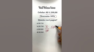 Problema de Porcentagem que muitos não conseguem - Prof Robson Liers #shorts #porcentagem