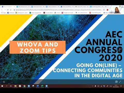 Video Tutorial - AEC Congress 2020 Online - Whova and Zoom