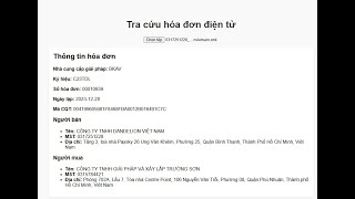 Demo Ứng Dụng Tải Hóa Đơn Gốc Bằng File Xml Từ Hoadondientu.gdt.gov.vn