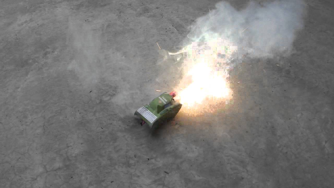 Fireworks tank with report YouTube